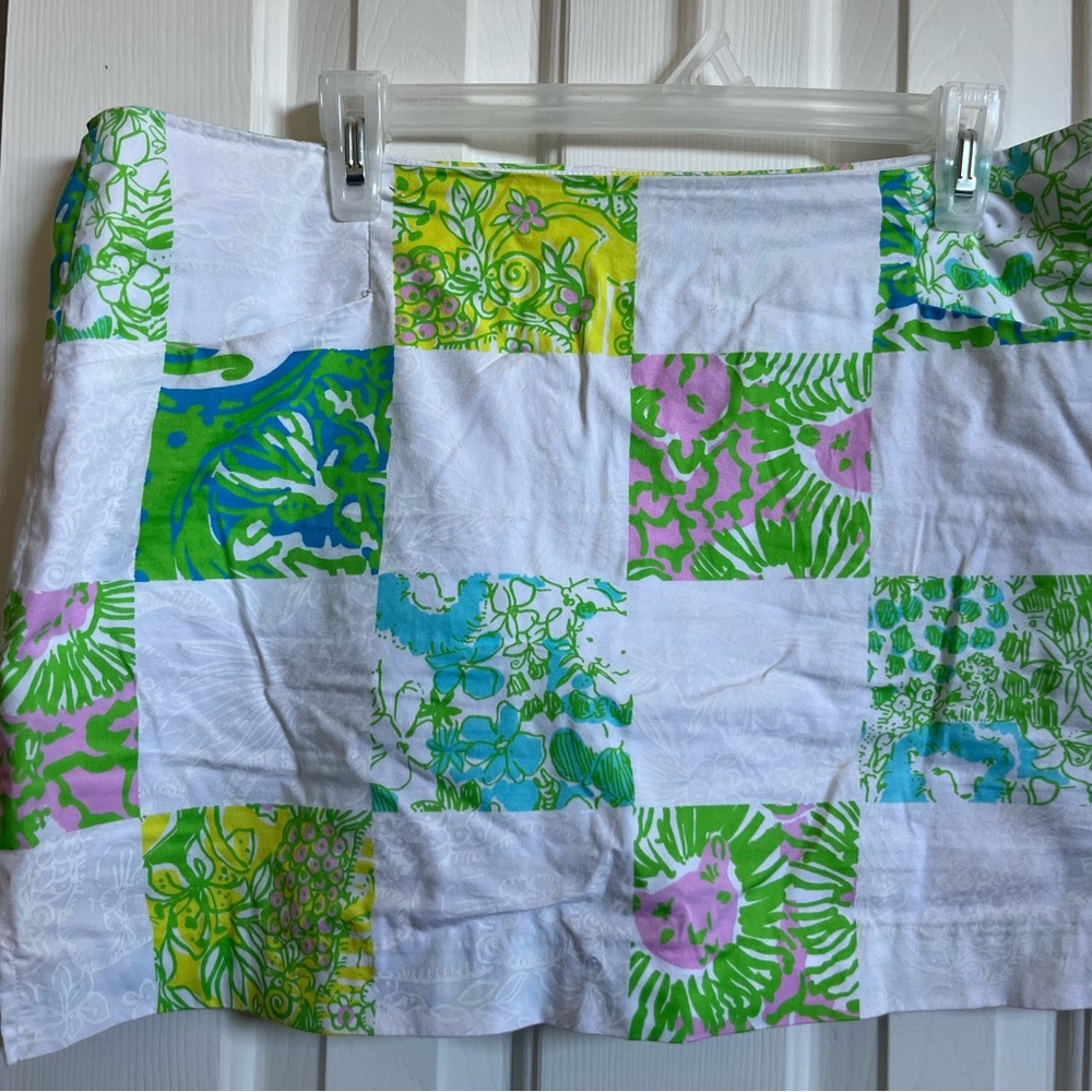 Lilly Pulitzer Checker Patchwork Skort